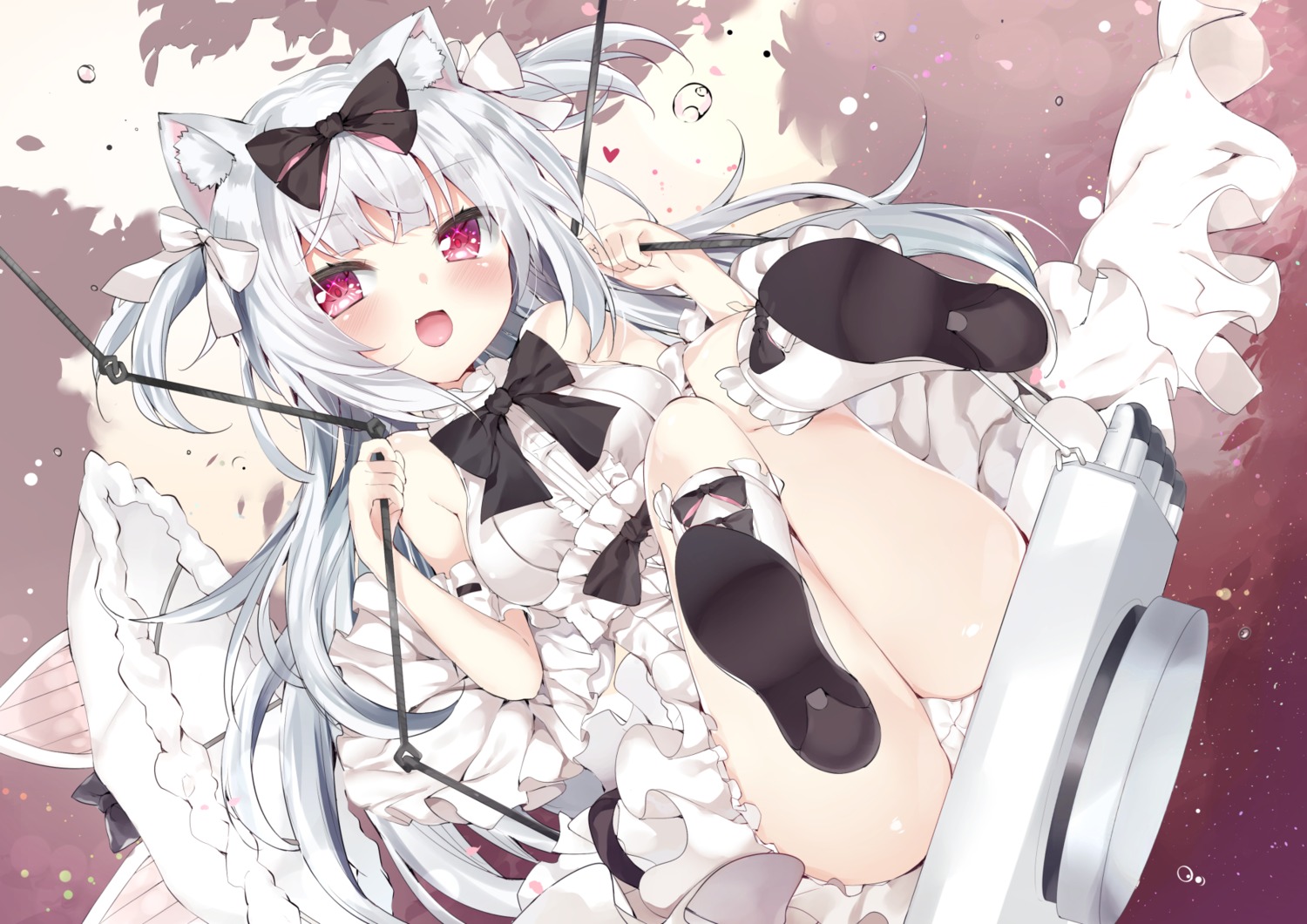 animal_ears azur_lane heels kamioka_chiroru nekomimi pantsu yukikaze_(azur_lane)