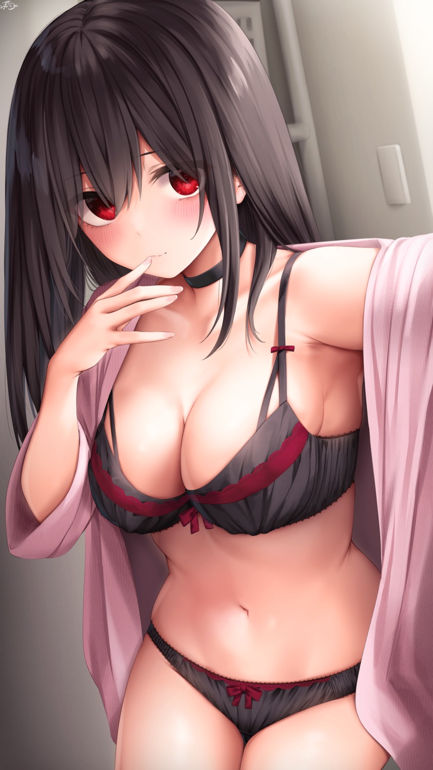 bra open_shirt pantsu ramchi