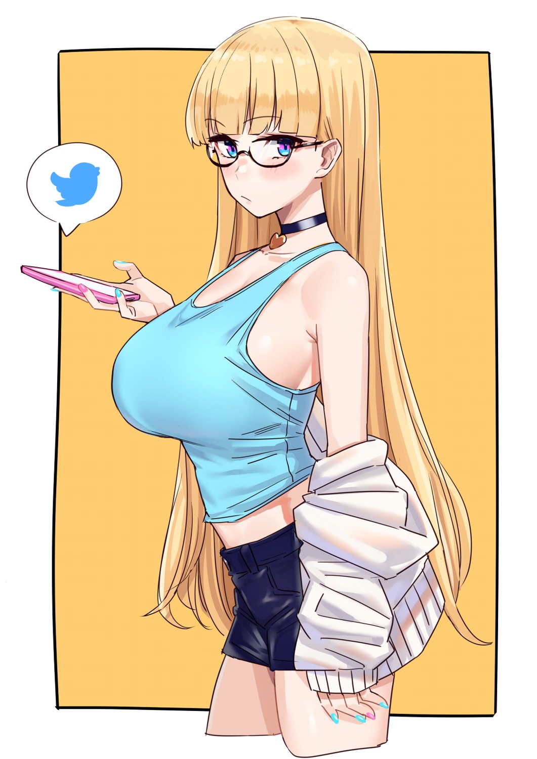 lina_bell_roll megane michihasu no_bra