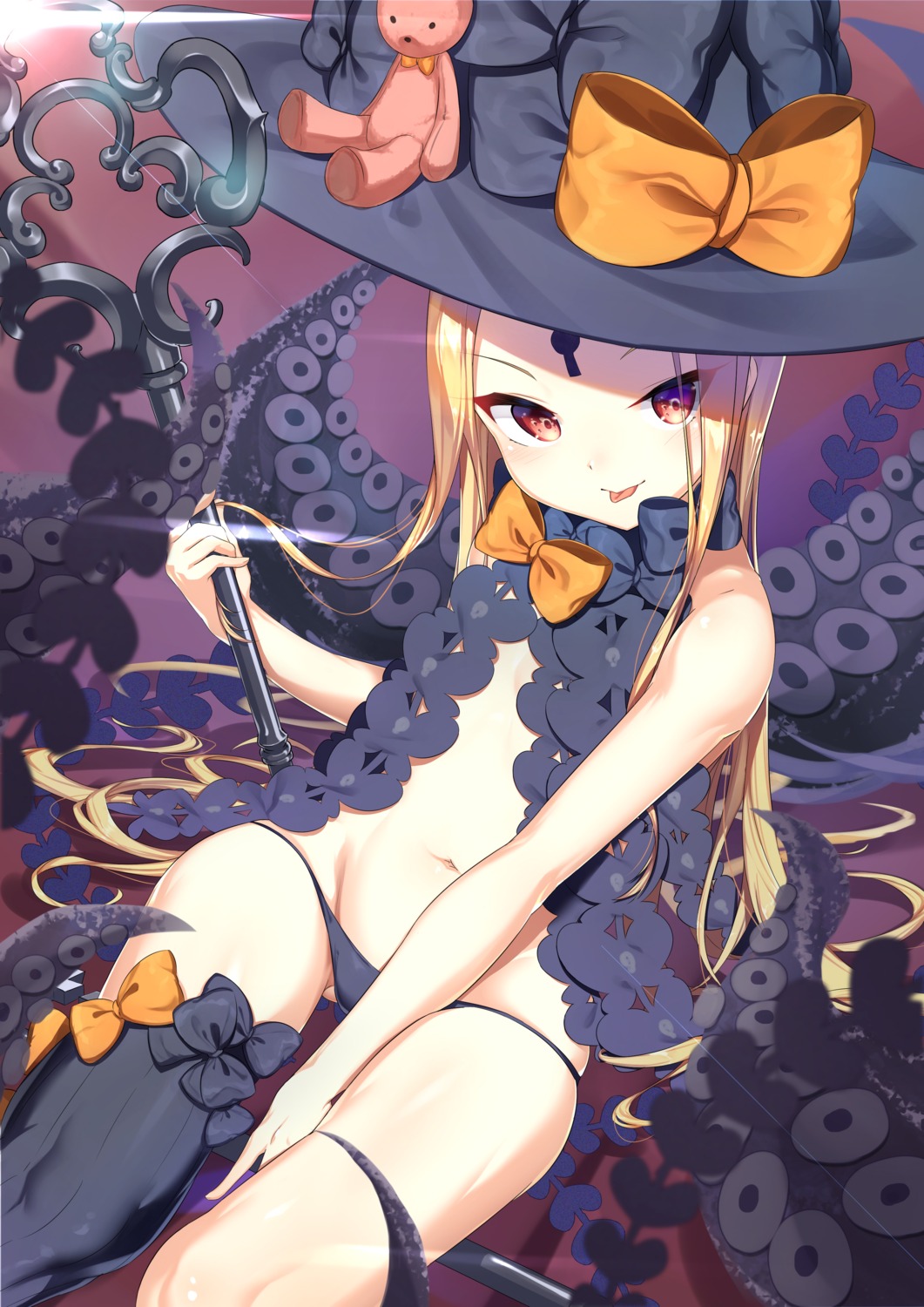 abigail_williams_(fate) fate/grand_order loli pantsu tentacles thiana0225 thighhighs topless