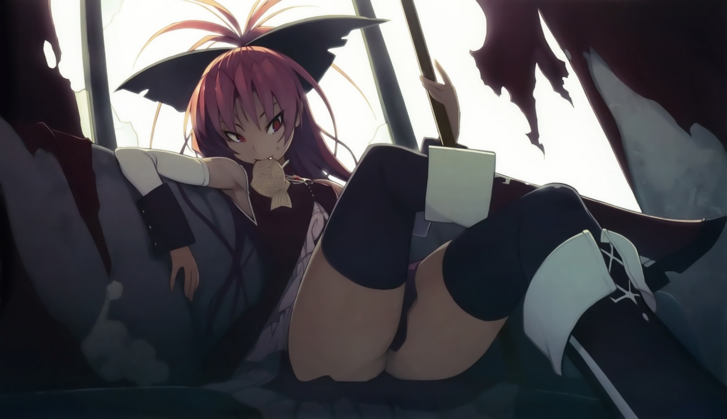 erect_nipples heels namaniku_atk puella_magi_madoka_magica sakura_kyouko thighhighs