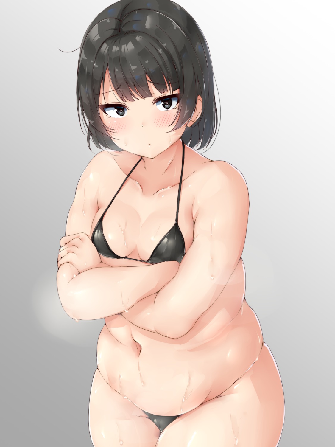 bikini shinonon_(iso_shino) swimsuits wet