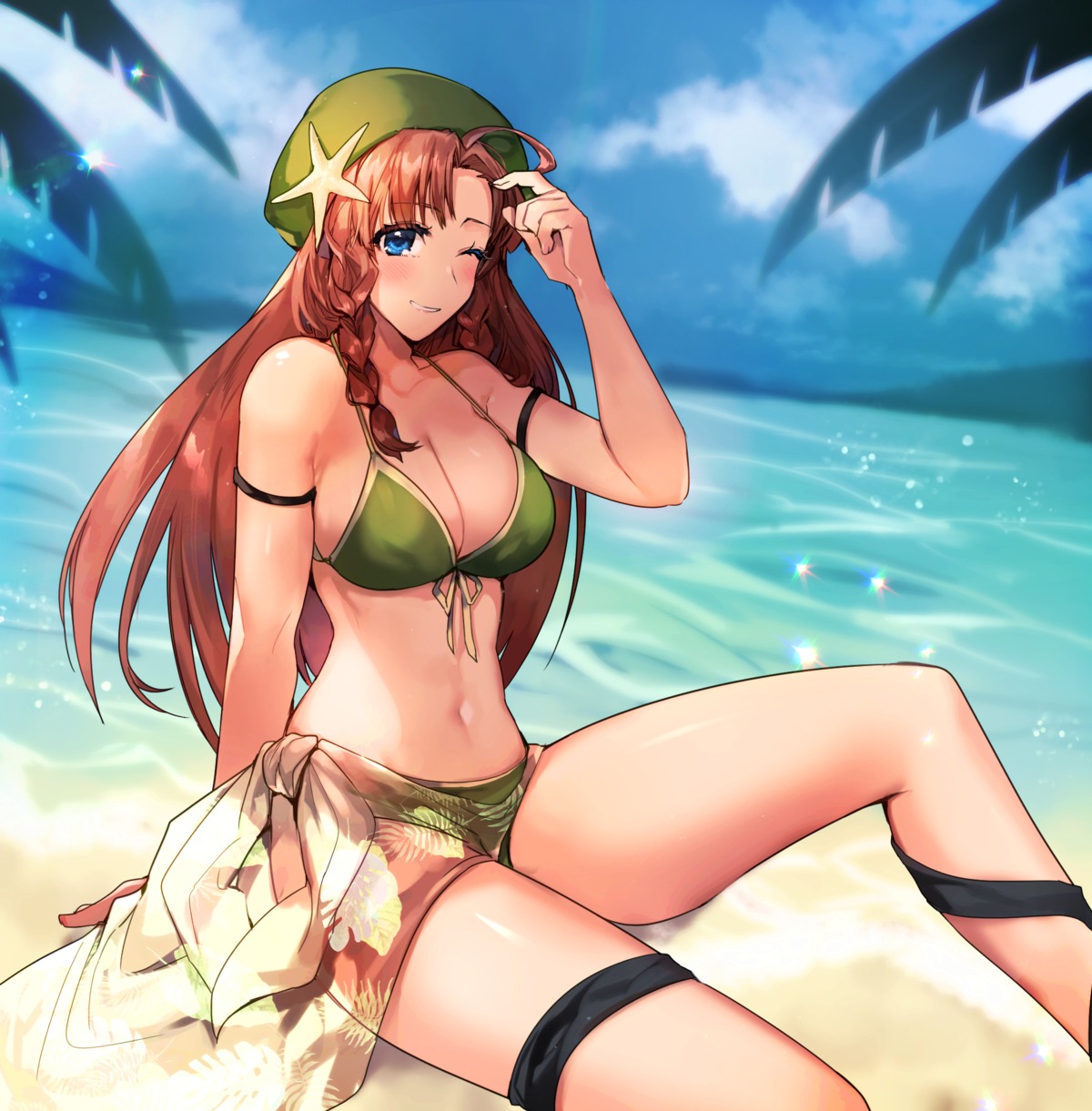 bikini chiori chiori_(pixiv9569926) cleavage hong_meiling swimsuits touhou