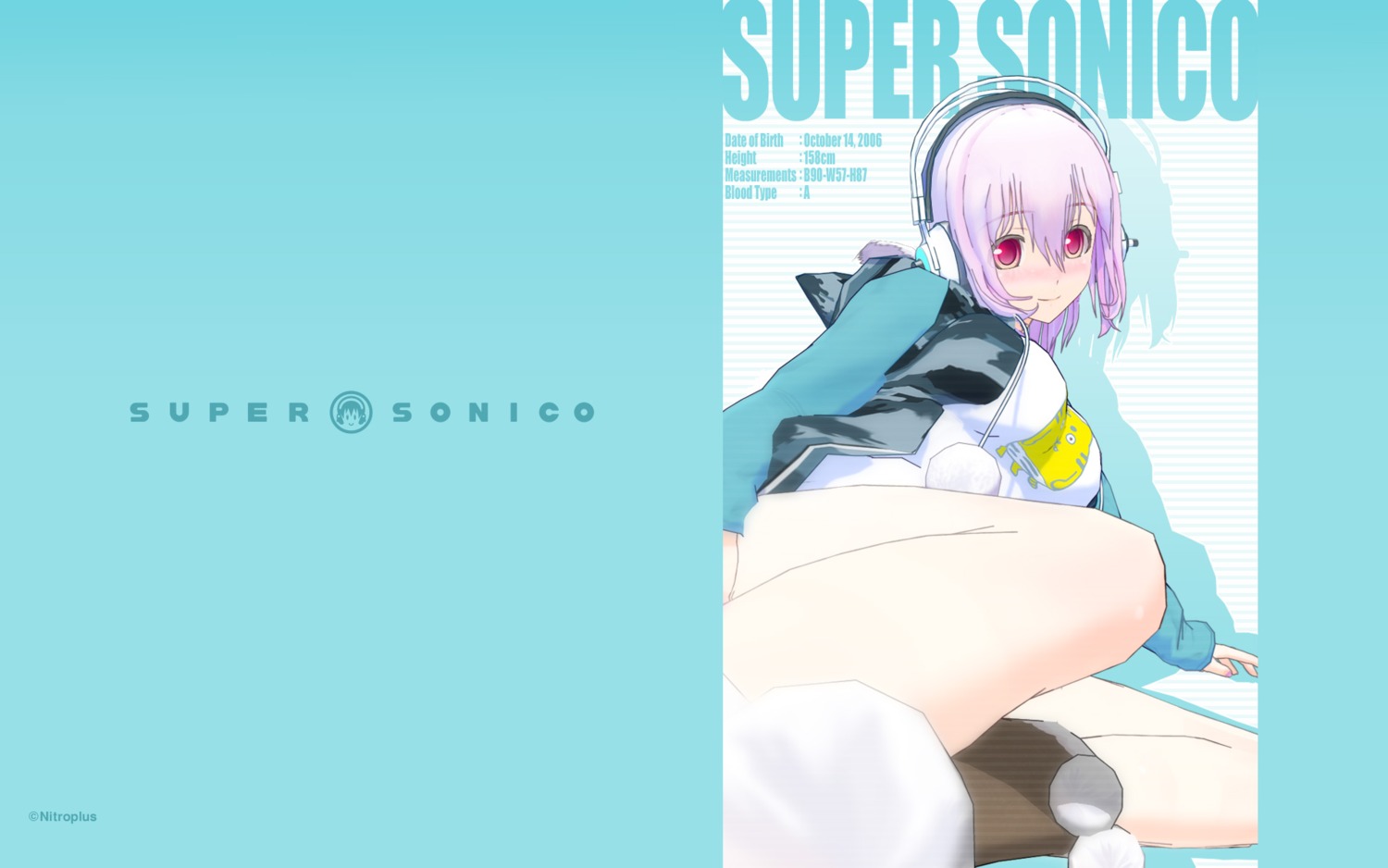 headphones nitroplus sonico super_sonico tsuji_santa wallpaper