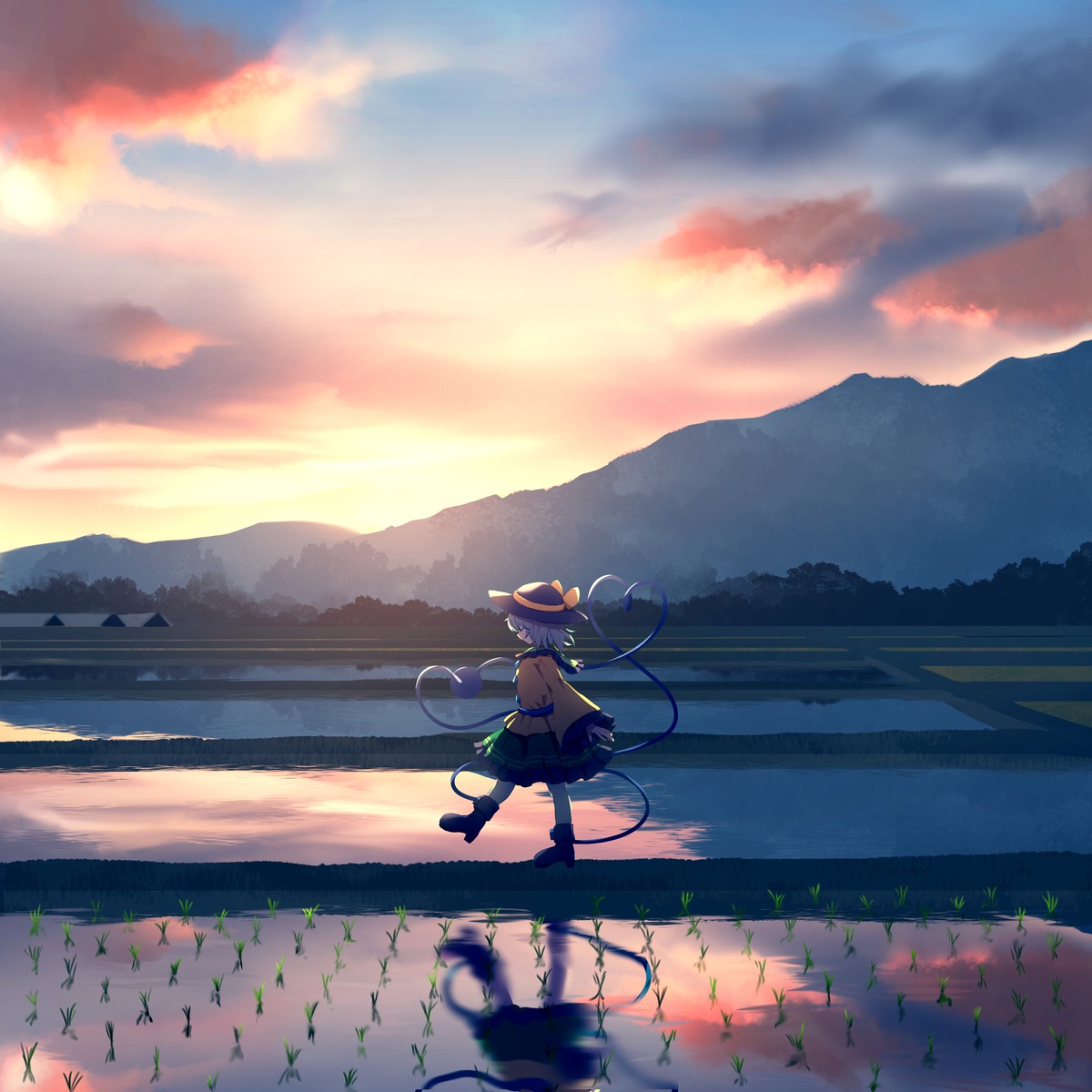 dise_(psychoro) heels komeiji_koishi landscape touhou