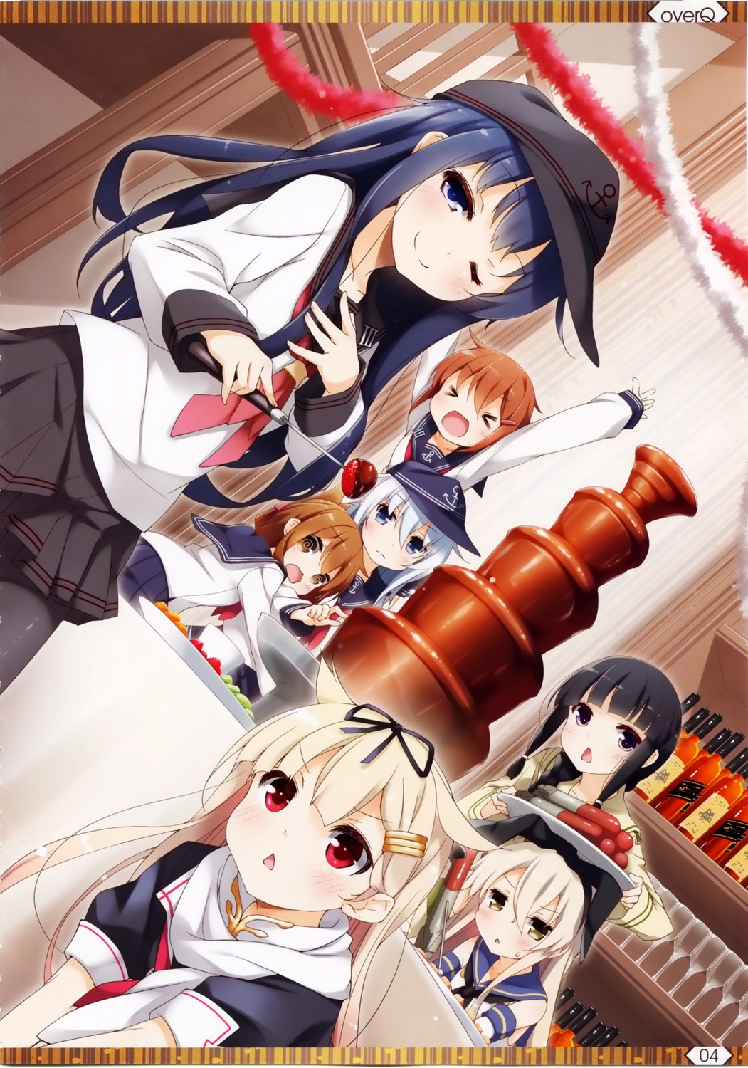 akatsuki_(kancolle) hibiki_(kancolle) ikazuchi_(kancolle) inazuma_(kancolle) kantai_collection kitakami_(kancolle) pantyhose seifuku shimakaze_(kancolle) yume_no_owari yuudachi_(kancolle)