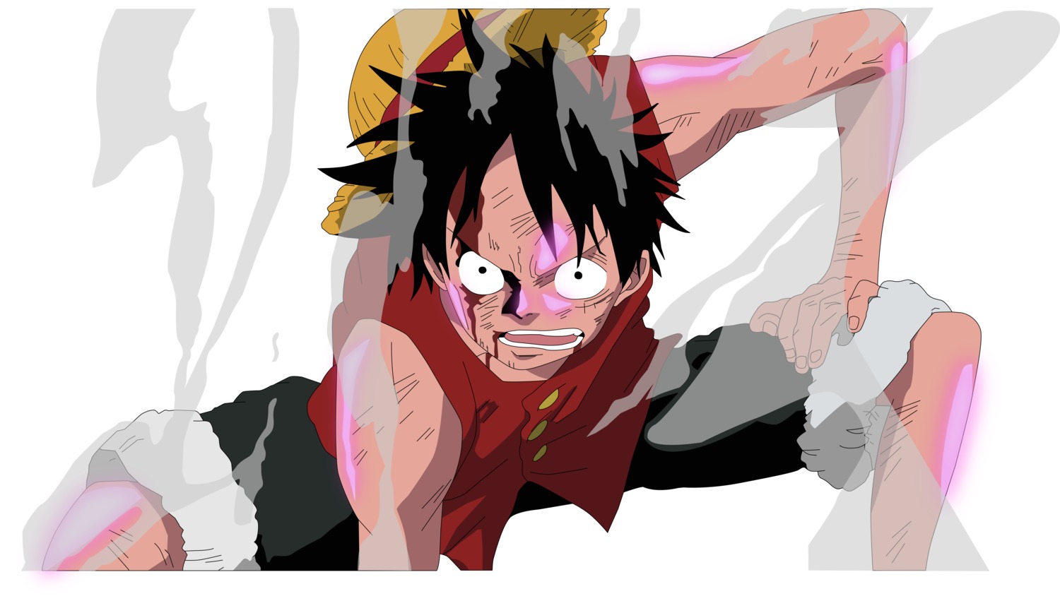 male monkey_d_luffy one_piece vector_trace