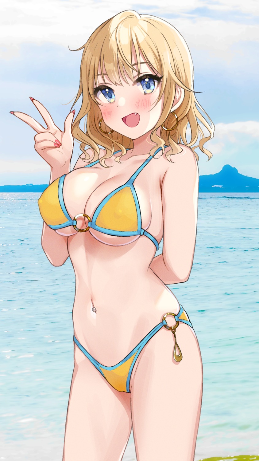 bikini cameltoe erect_nipples swimsuits tsukana_(saba_mizore)