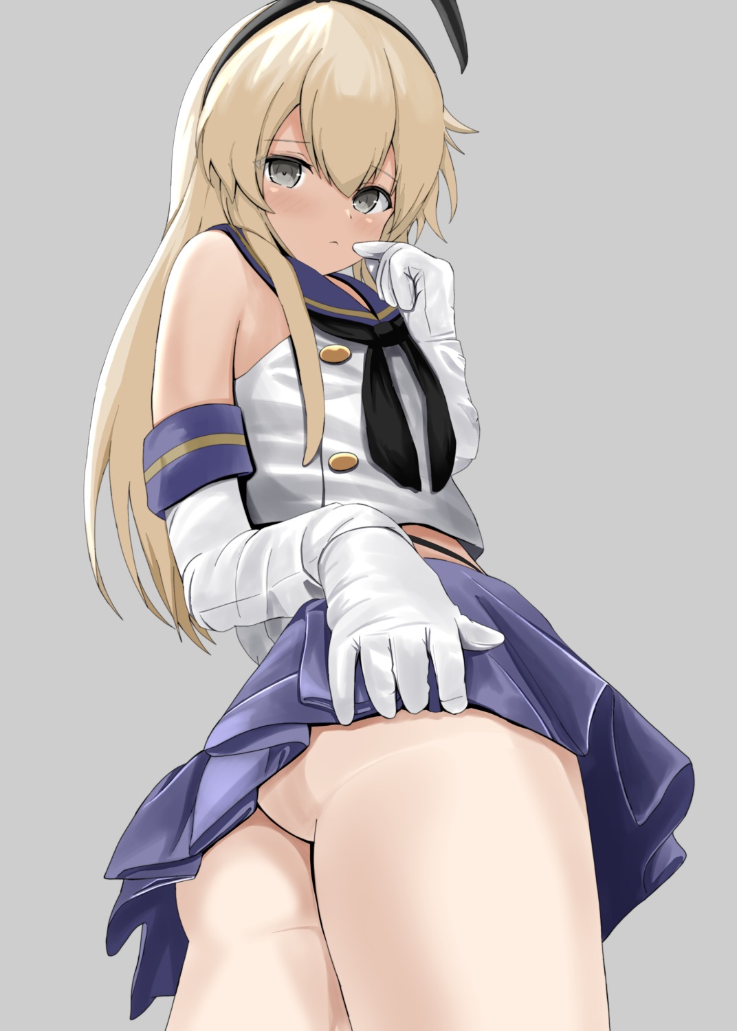 ass disuto kantai_collection nopan seifuku shimakaze_(kancolle) skirt_lift