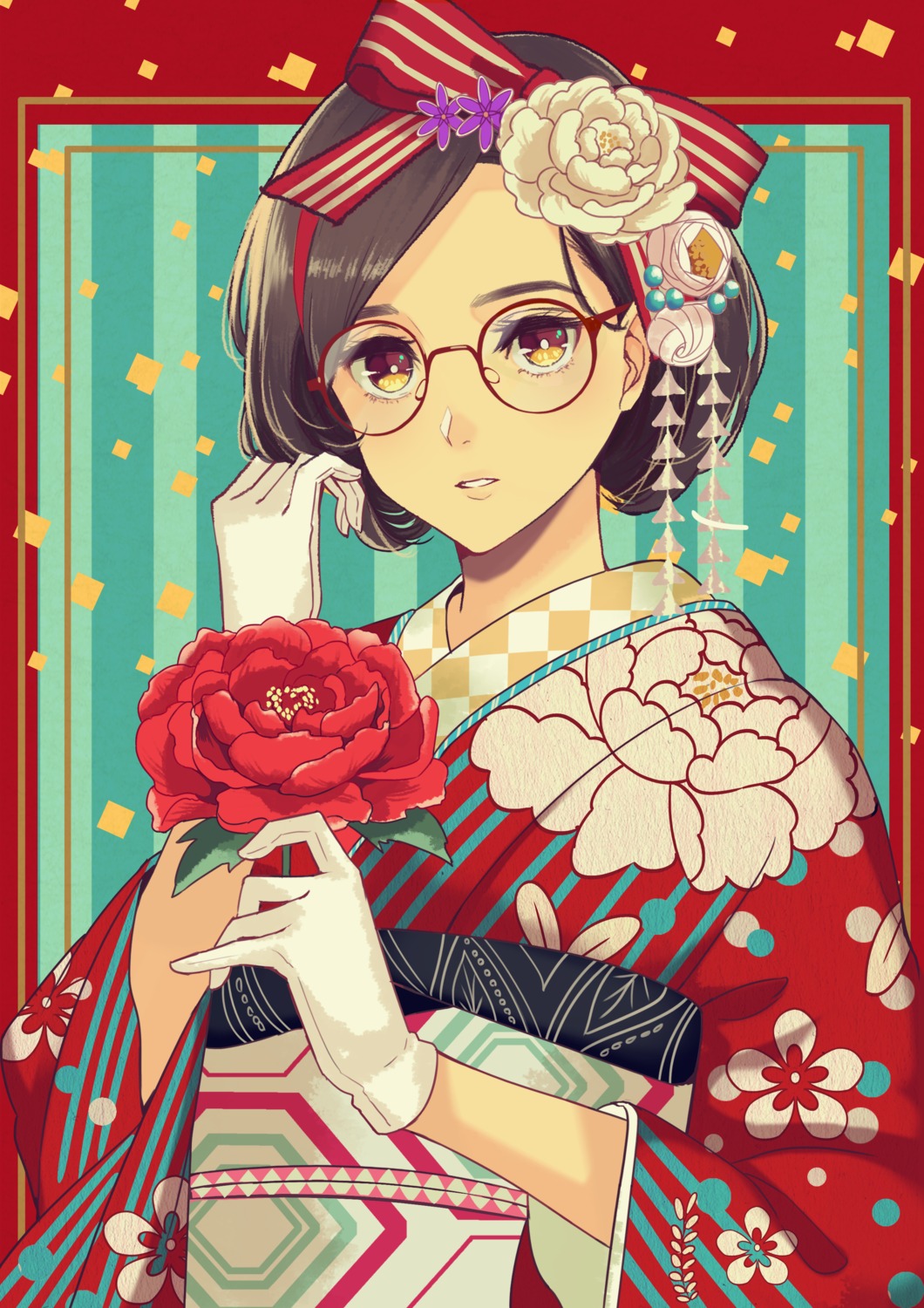 bashikou kimono megane