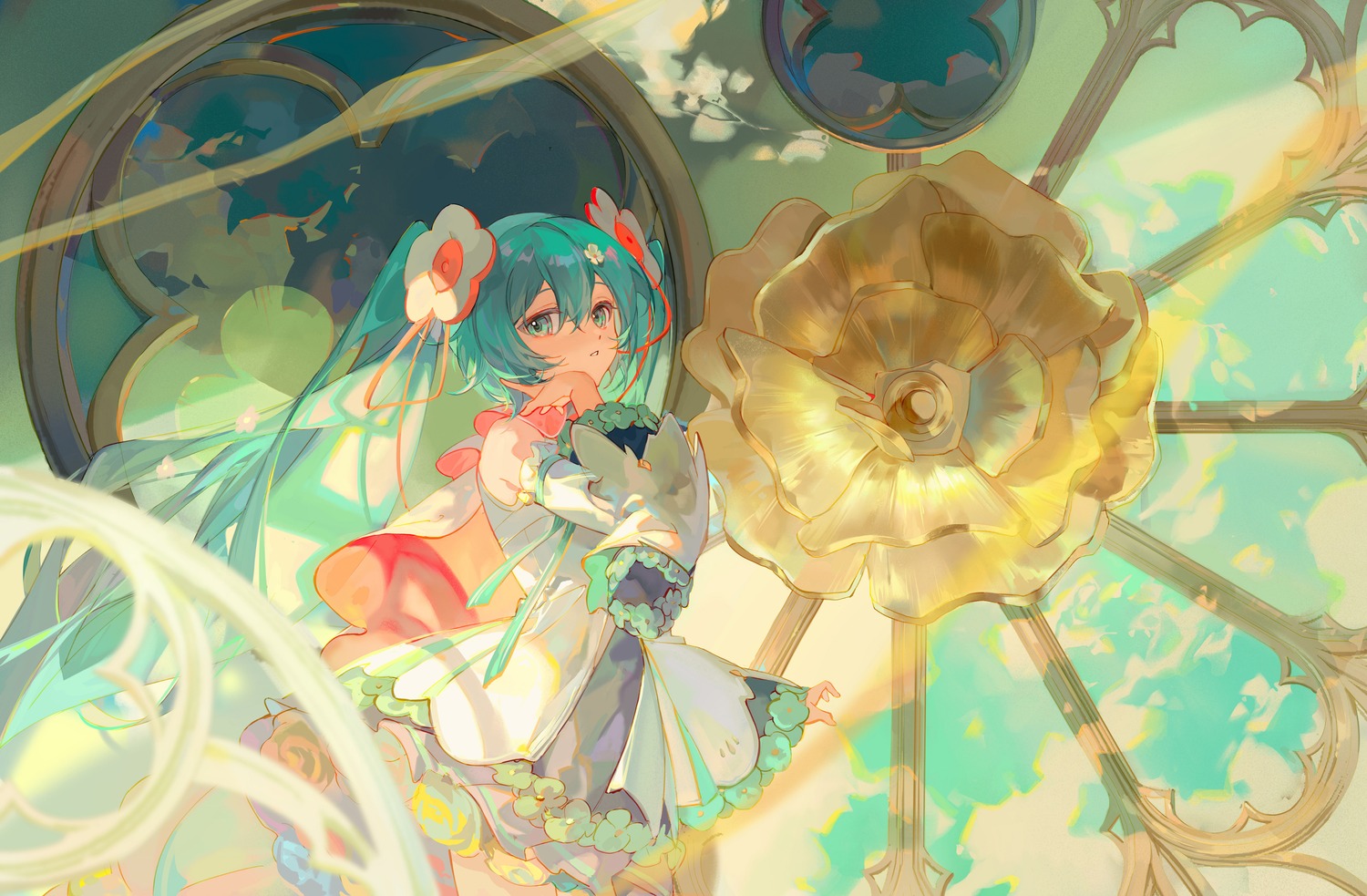 dress hatsune_miku hlymoriia magical_mirai vocaloid