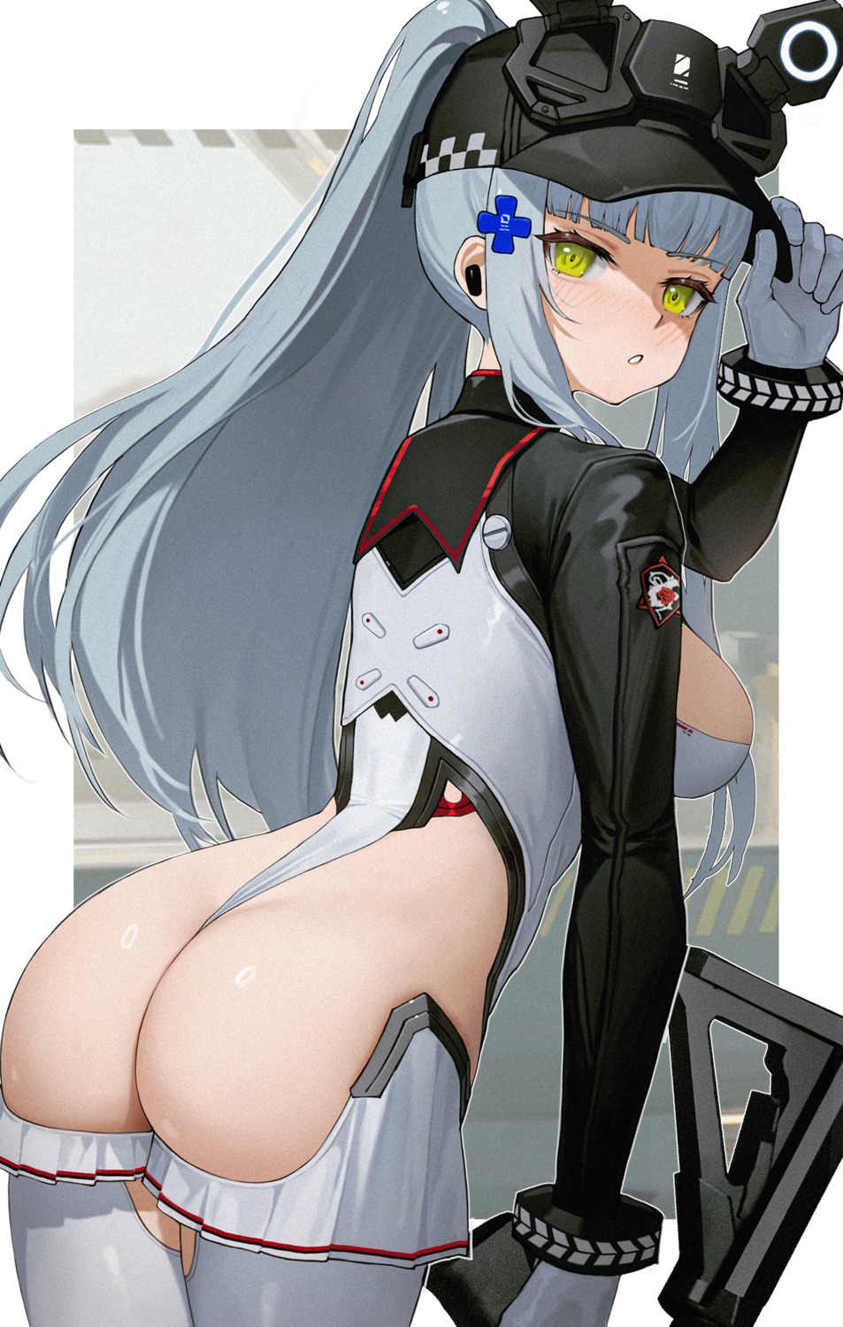 ass bodysuit girls_frontline gun hk416_(girls_frontline) l_ract