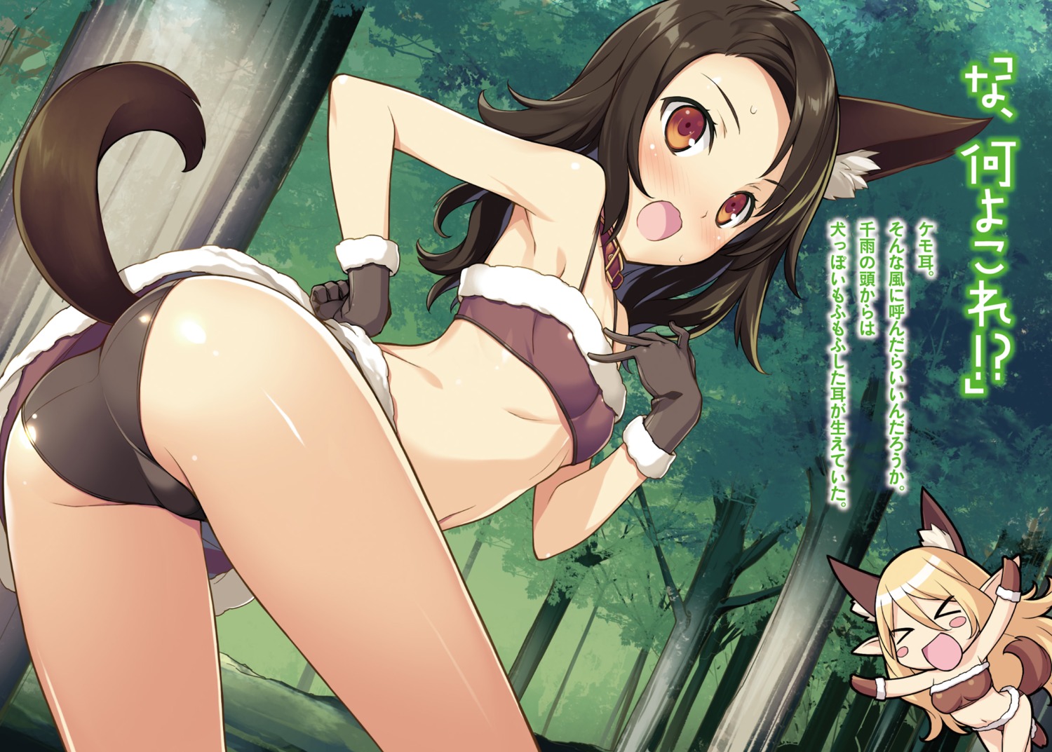 animal_ears ass bikini digital_version kikuchi_seiji swimsuits tail