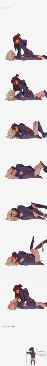 atsuko_kagari diana_cavendish heels little_witch_academia no_bra pantsu panty_pull pussy_juice seifuku skirt_lift tagme underboob yuri