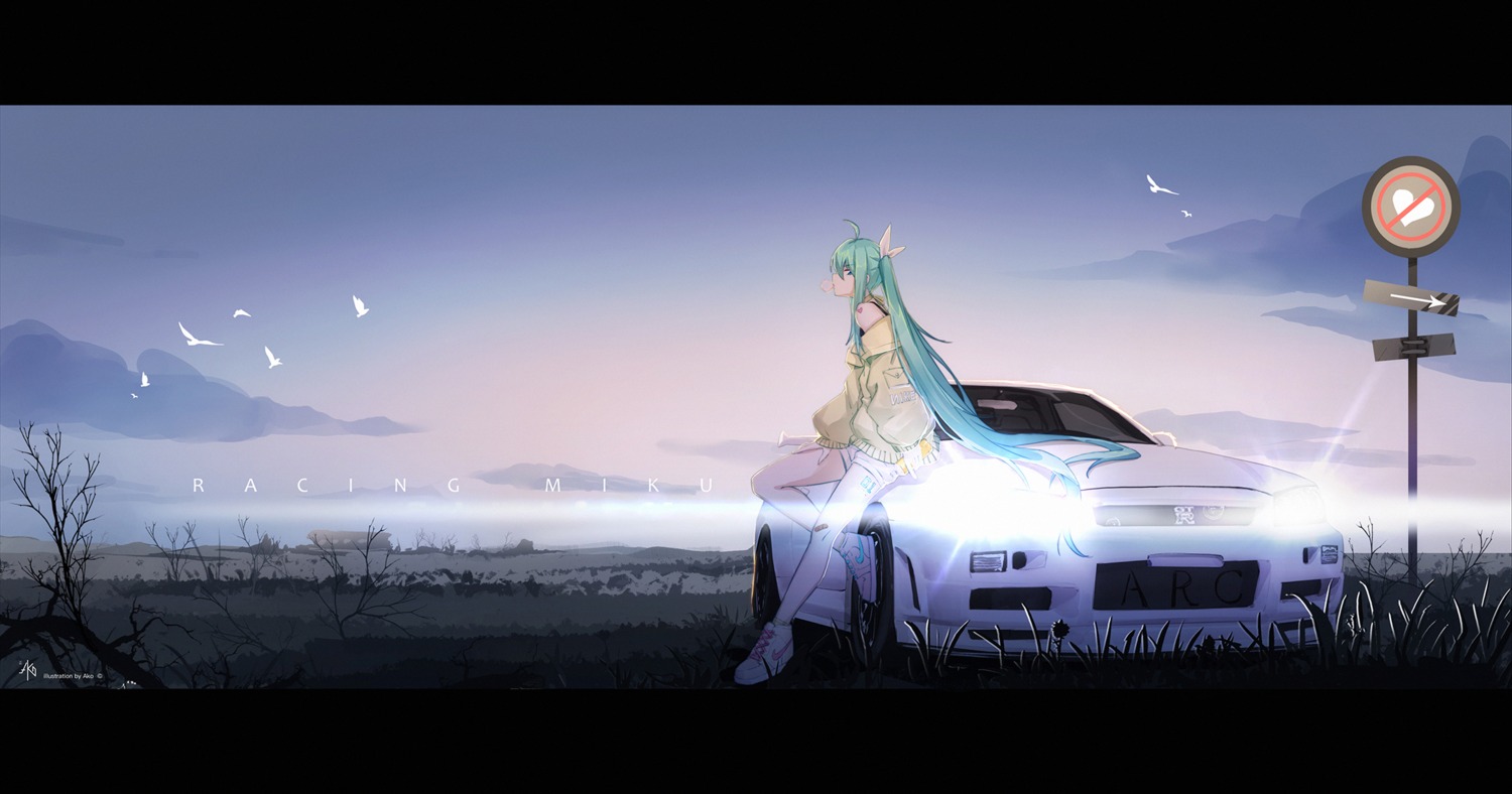 bandaid hatsune_miku landscape tattoo vocaloid wei_(ako_)