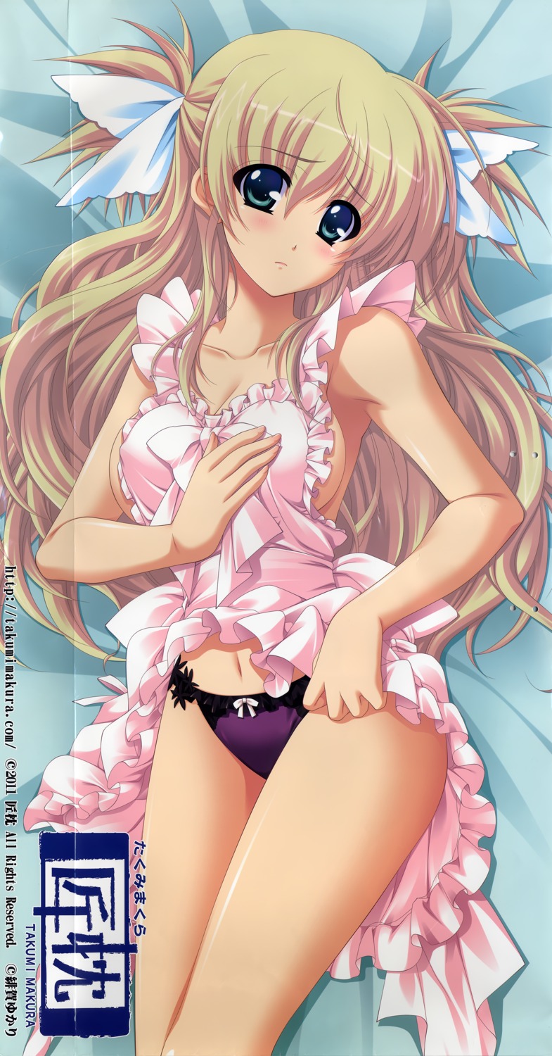 cleavage crease fixme higa_yukari naked_apron pantsu takumi_makura