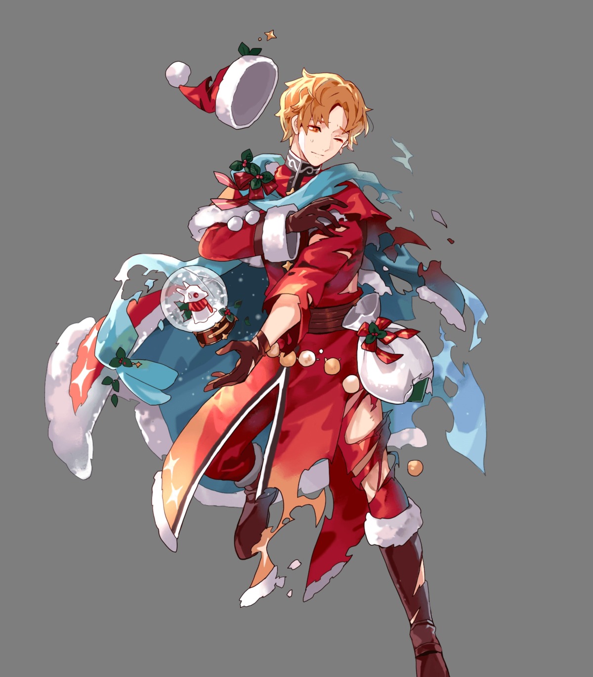 artur christmas fire_emblem fire_emblem:_seima_no_kouseki nintendo tobi_(artist) torn_clothes