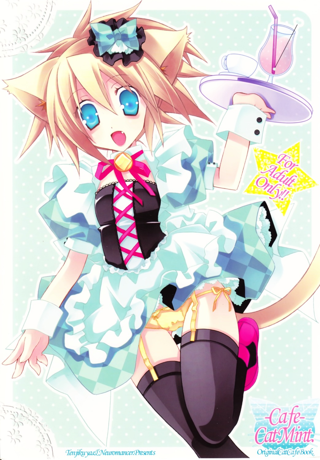 animal_ears mochizuki_nana nekomimi neuromancer. pantsu stockings tenjikuya thighhighs waitress