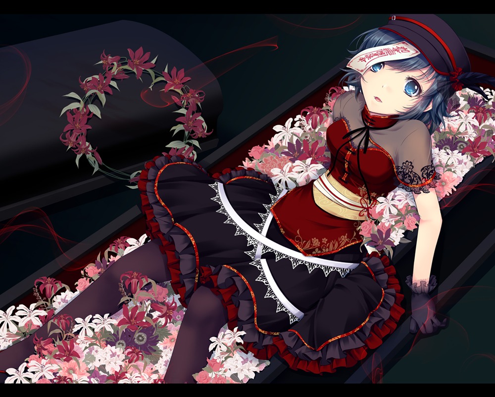 cetera chinadress gothic_lolita lolita_fashion miyako_yoshika pantyhose touhou