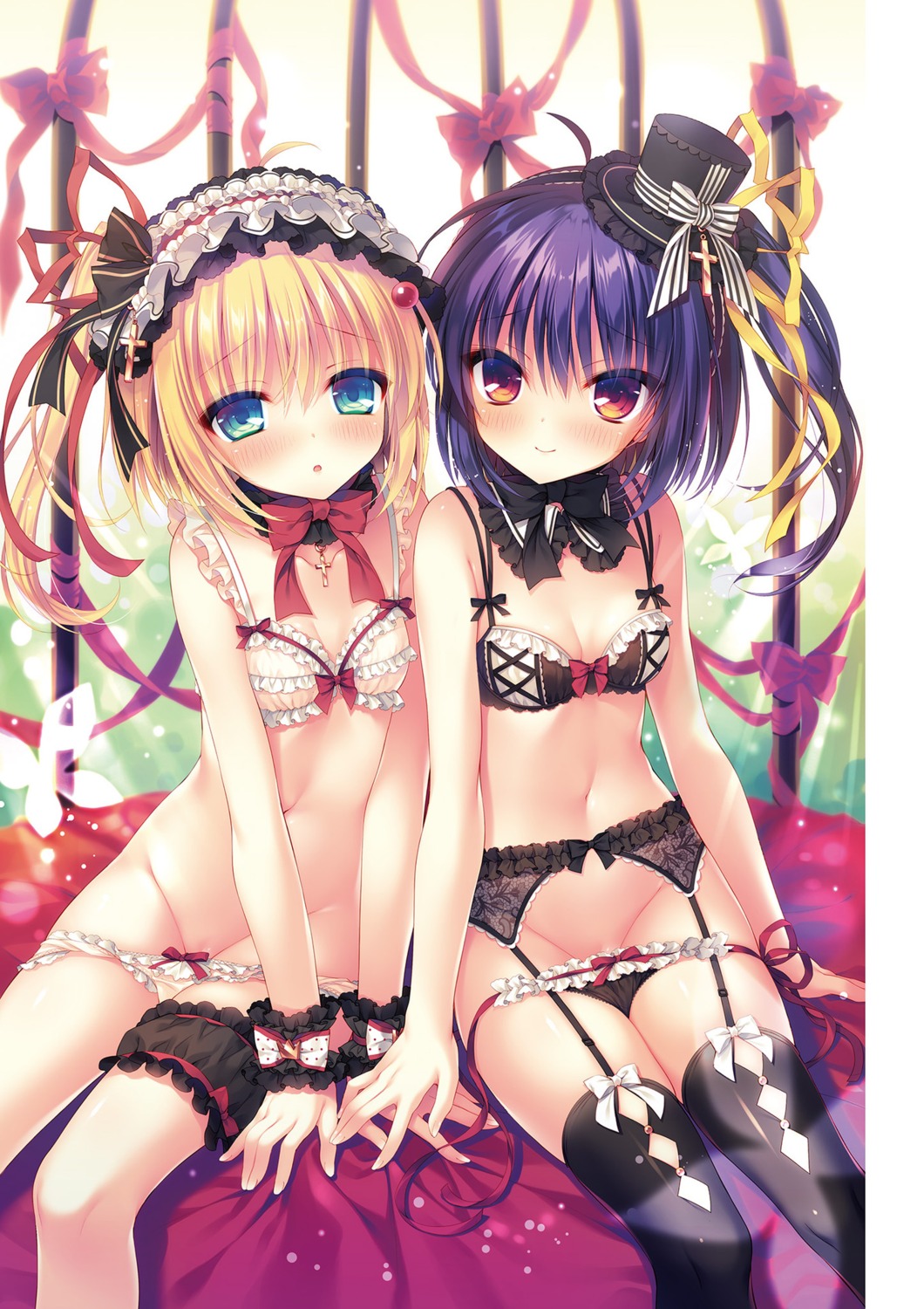 black_lemon-chan bra garter garter_belt lemon-chan lingerie pantsu panty_pull rubi-sama stockings string_panties thighhighs