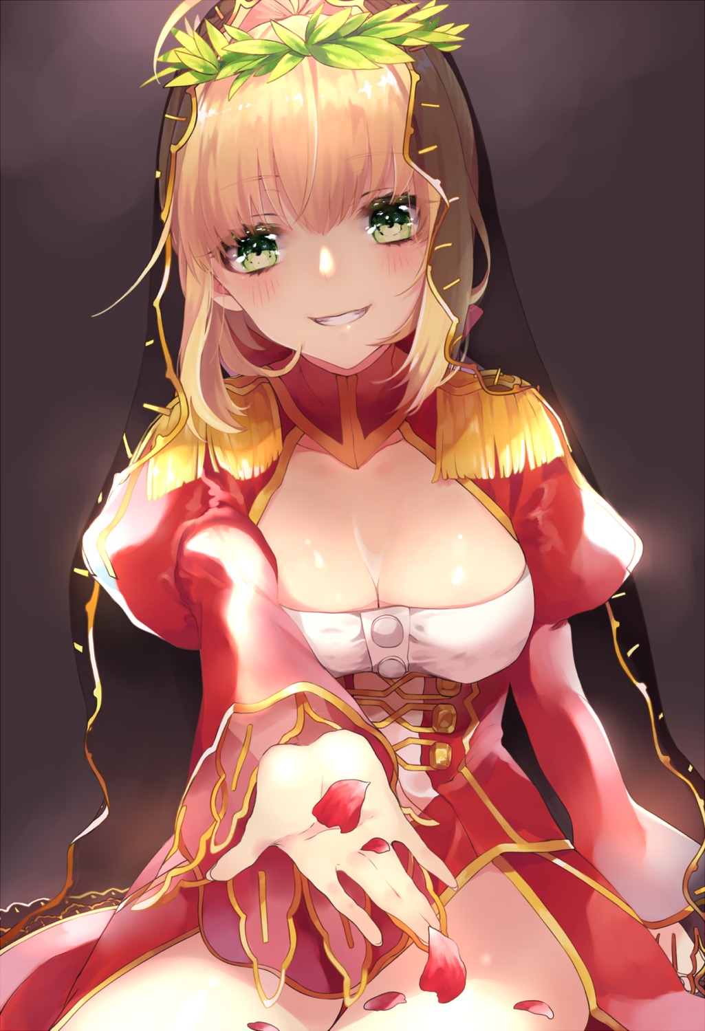 cleavage dress fate/extra fate/grand_order fate/stay_night ichinosenen saber_extra