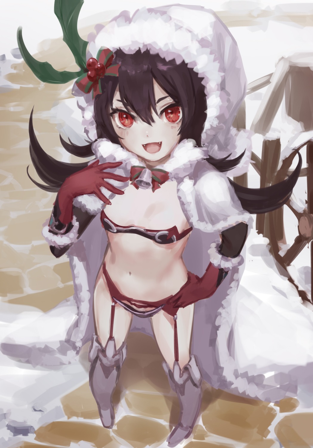 anouetto bikini_armor christmas garter_belt ilya_ornstein princess_connect! princess_connect!_re:dive stockings thighhighs