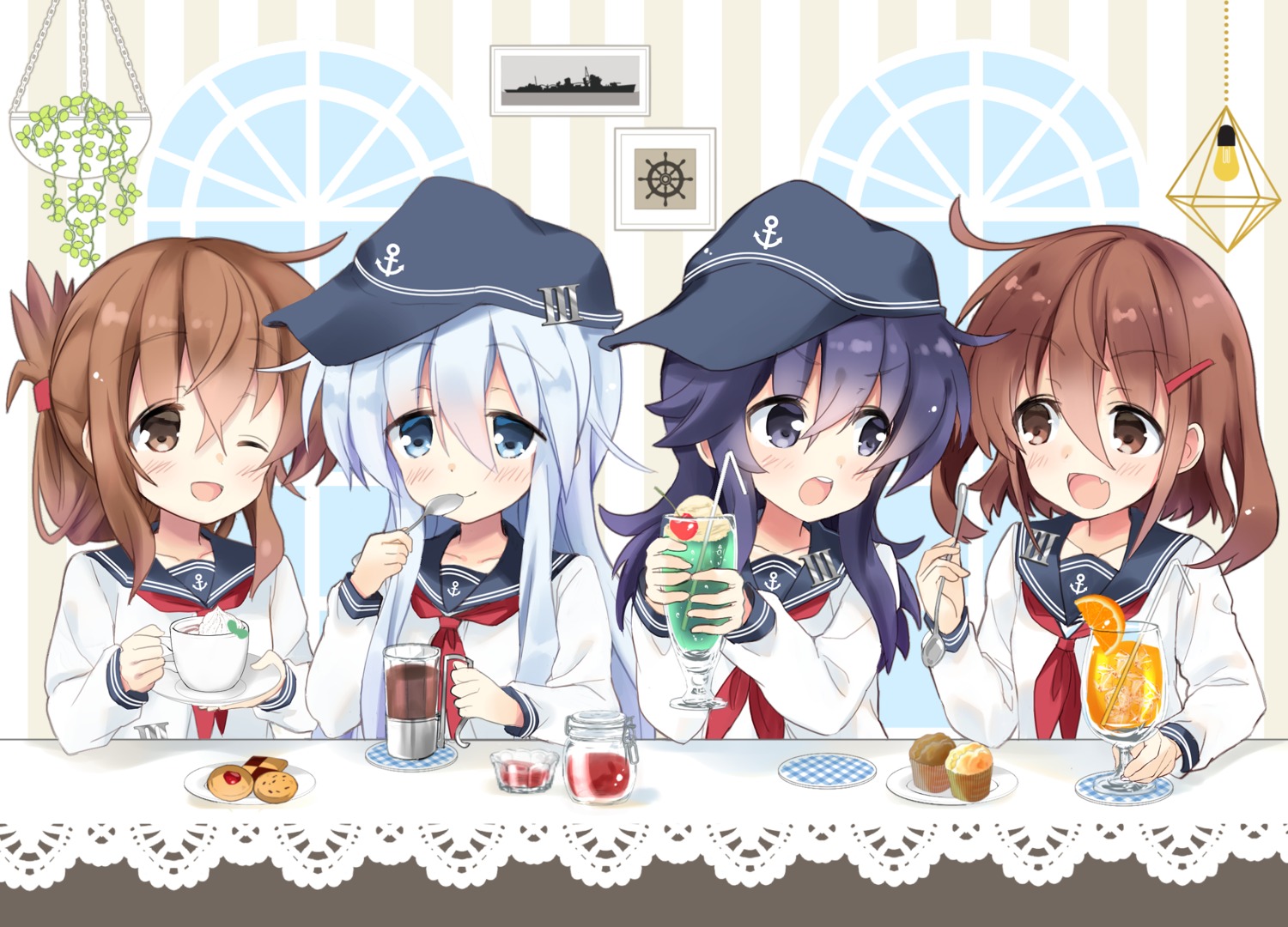 akatsuki_(kancolle) hibiki_(kancolle) hizuki_yayoi ikazuchi_(kancolle) inazuma_(kancolle) kantai_collection seifuku