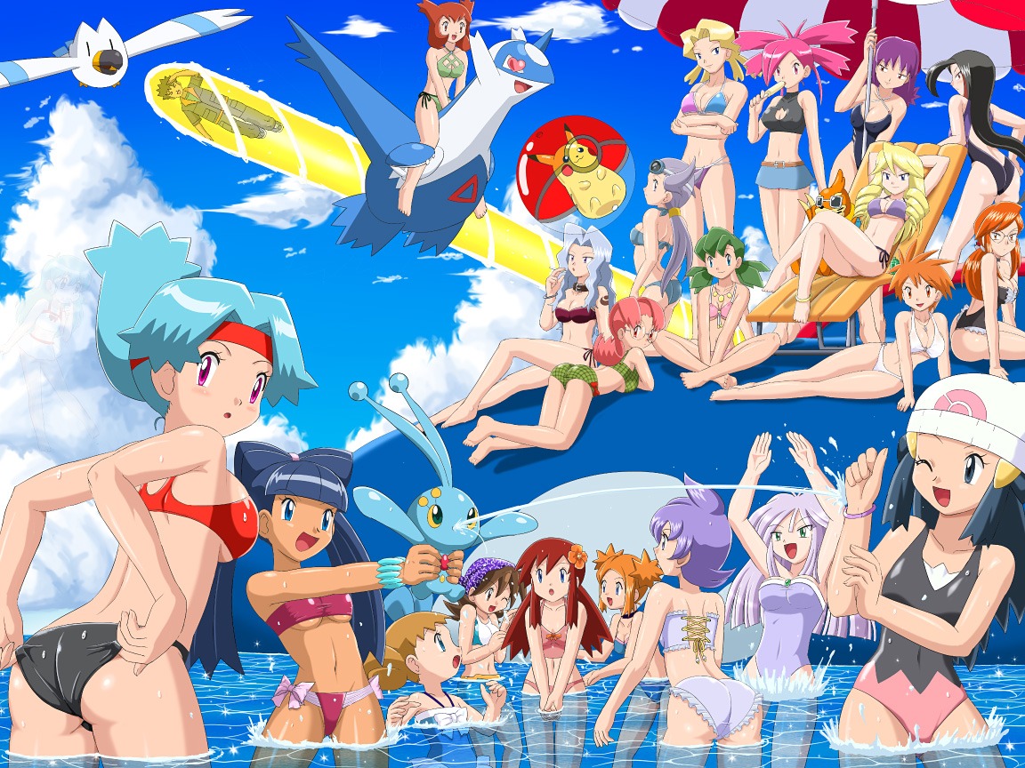 ai_(pokemon) aria_(pokemon) ass asuna_(pokemon) azami_(pokemon) azusa_(pokemon) bikini buizel cleavage fleura_(pokemon) haruka_(pokemon) hikari_(pokemon) hinata_(pokemon) hiromi_(pokemon) kanna_(pokemon) kanon_(pokemon) karin_(pokemon) kurumi_(pokemon) kyogre latias latios lila_(pokemon) manaphy megane mii_snowdon miku_(pokemon) mint_(pokemon) mirai_(pokemon) mirei_(pokemon) nagi_(pokemon) nozomi_(pokemon) pikachu pokemon pokemon_bdsp pokemon_dppt pokemon_oras pokemon_ranger_(character) pokemon_rse prim_(pokemon) snowdon_me soara swimsuits takeshi_(pokemon) tsutsuji_(pokemon) uchikido_(pokemon) underboob wallpaper wet wingull