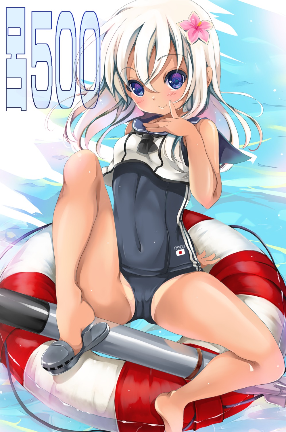 cameltoe gouda_nagi kantai_collection loli ro-500 school_swimsuit swimsuits tan_lines