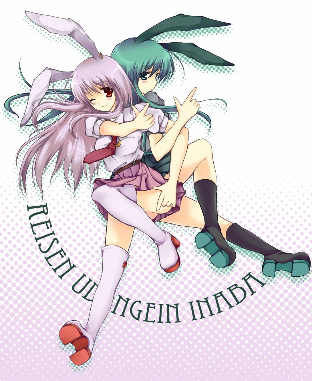 animal_ears bunny_ears mutsu reisen_udongein_inaba thighhighs touhou