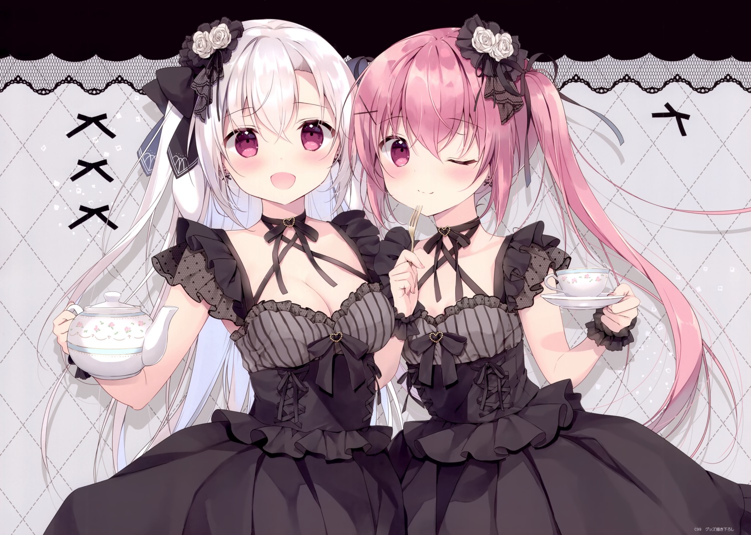 canvas+garden cleavage dress gothic_lolita lolita_fashion miyasaka_miyu niwasaka_rira shionomiya_richer