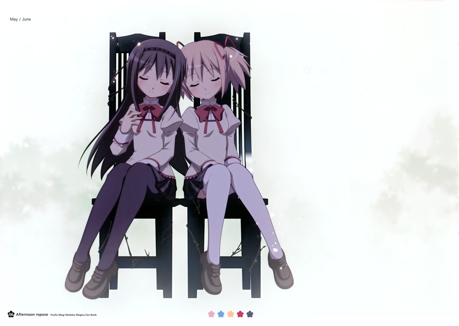 akemi_homura bell's_brand izumi_bell kaname_madoka mahou_shoujo_madoka_magica pantyhose seifuku thighhighs