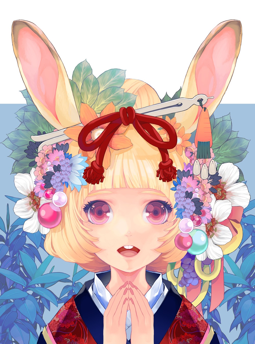 animal_ears bunny_ears kimono serenade