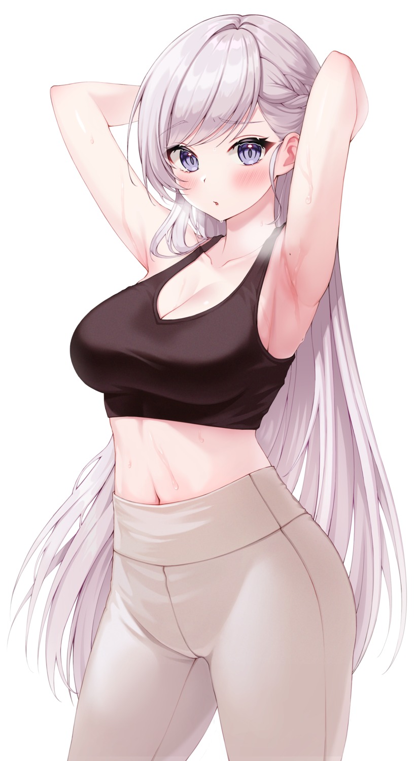 azur_lane belfast_(azur_lane) bra gym_uniform kuca_(ku_ca18) wet