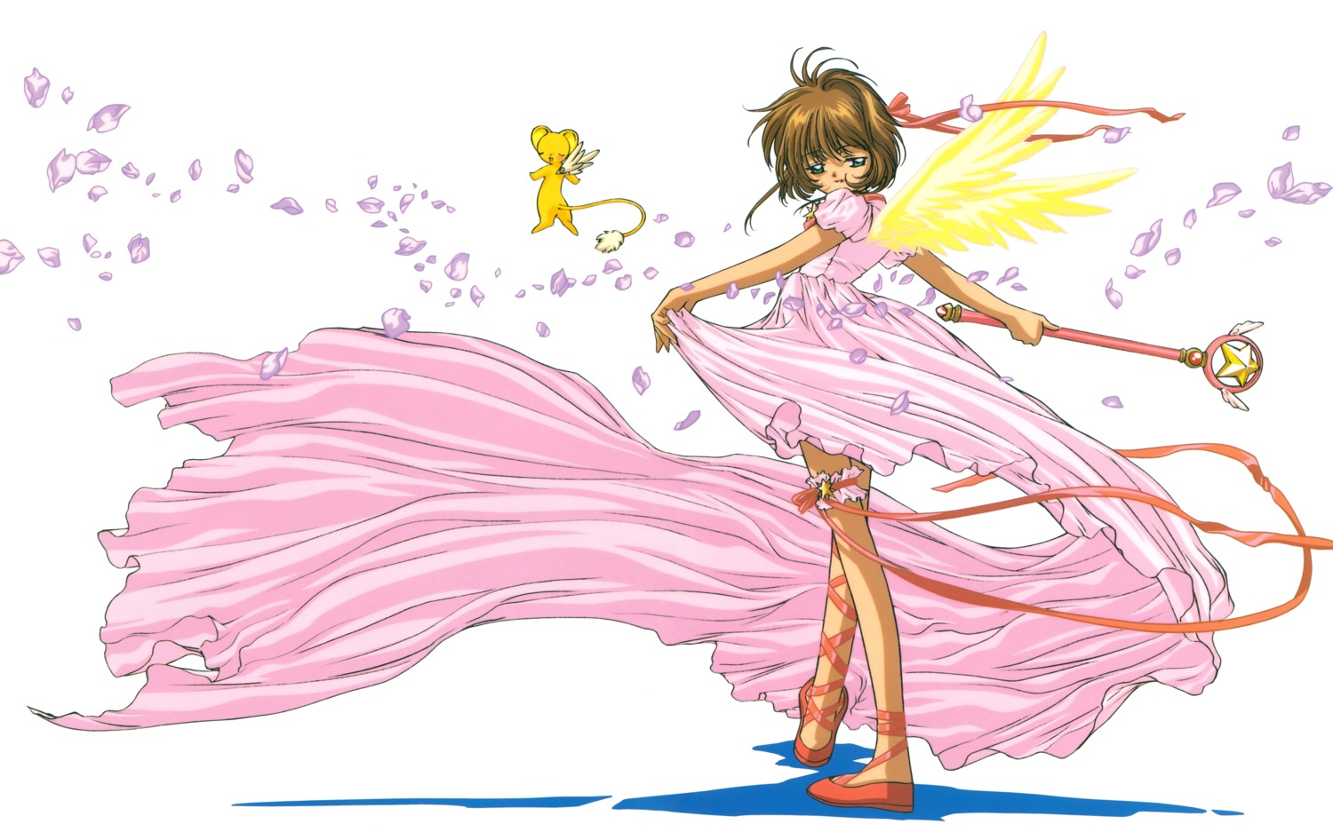 abe_hisashi card_captor_sakura dress garter kerberos kinomoto_sakura madhouse wings