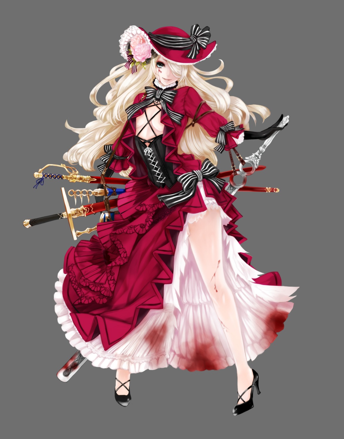 apt blood dress heels no_bra sword