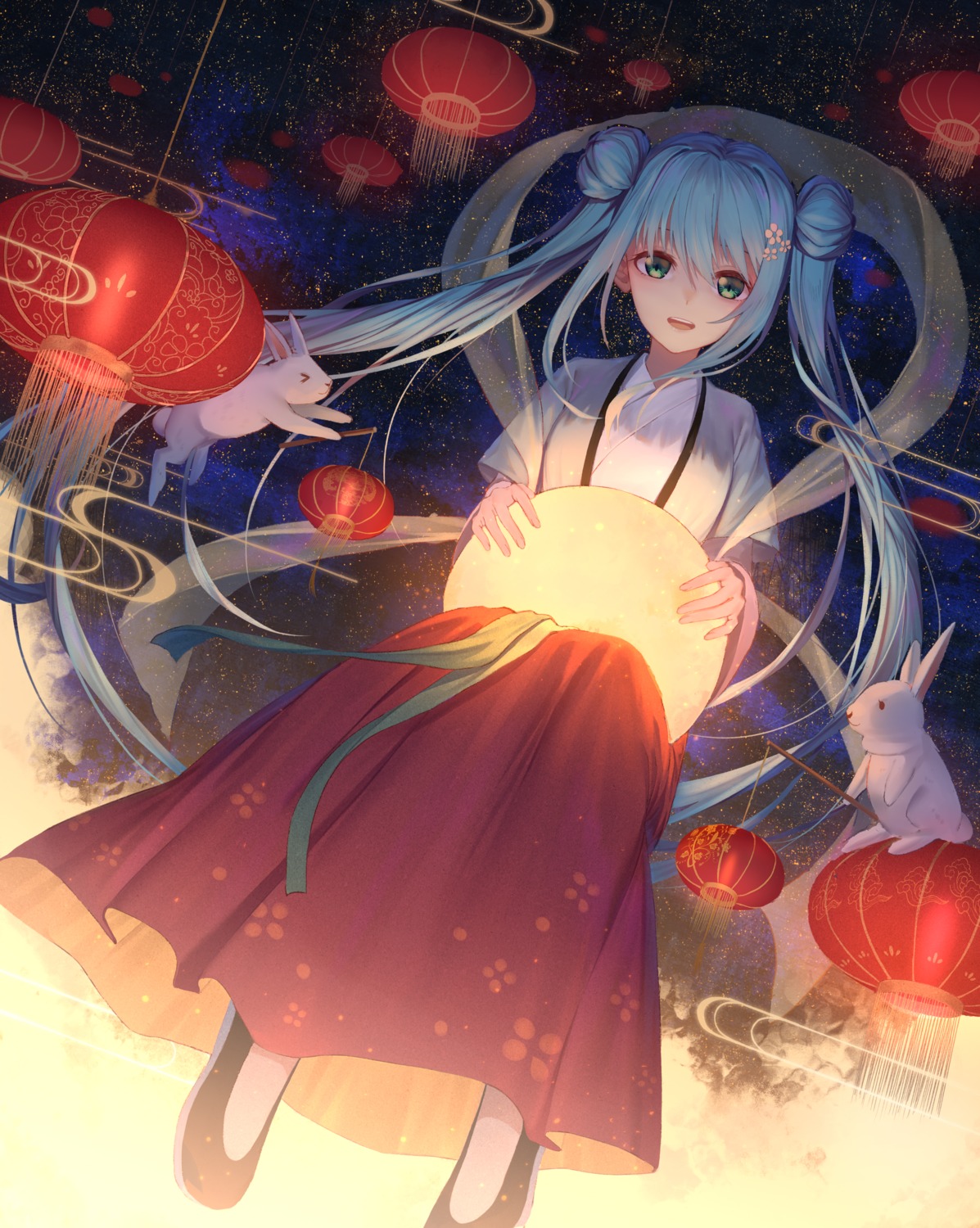 asian_clothes hatsune_miku ji_dao_ji vocaloid