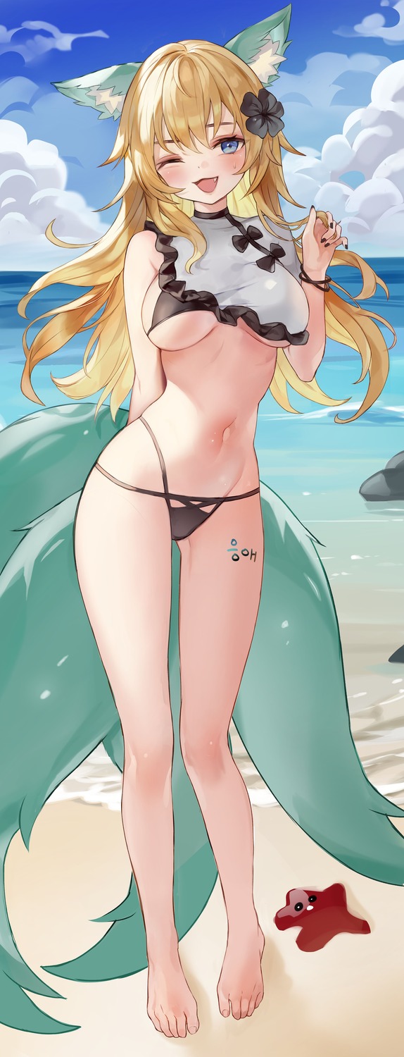 animal_ears bikini eungae maplestory swimsuits tagme tail