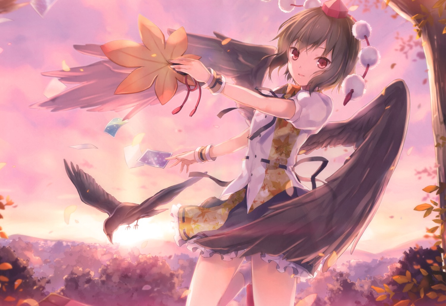 6u eternal_land shameimaru_aya touhou wings