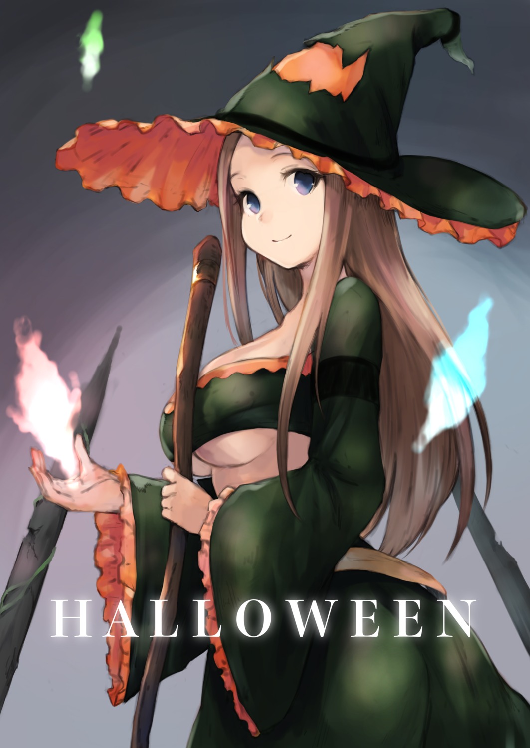 ass halloween koretsuki_azuma underboob witch