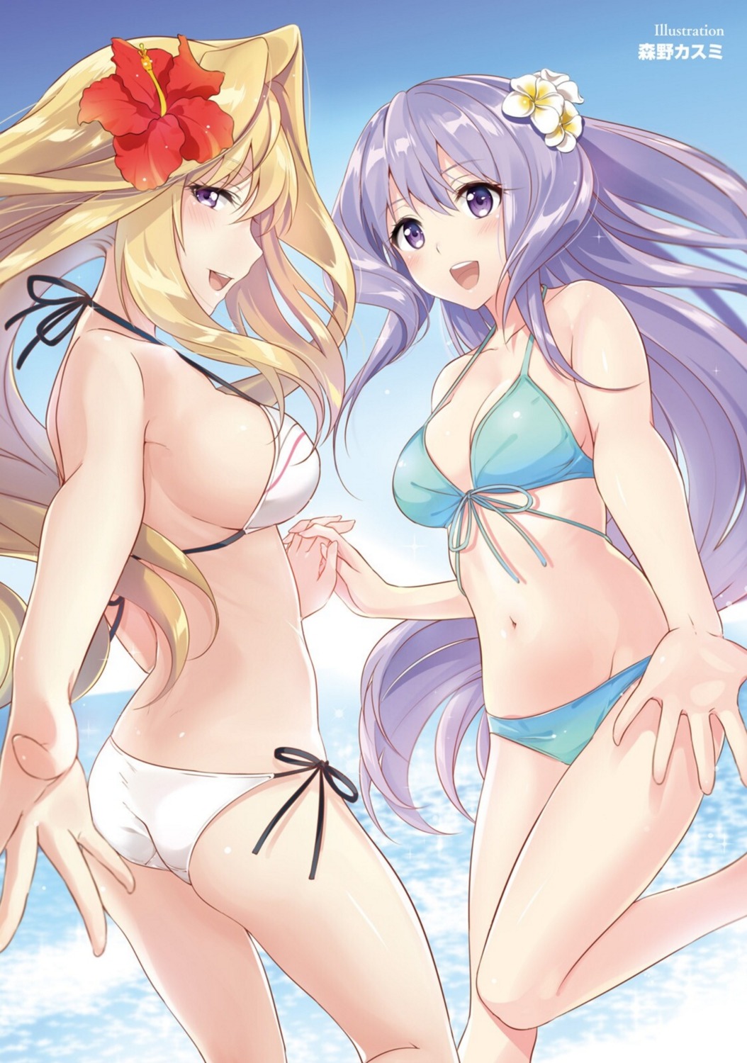 ass bikini claudia_einfield cleavage gakusentoshi_asterisk morino_kasumi swimsuits sylvia_lyyneheym