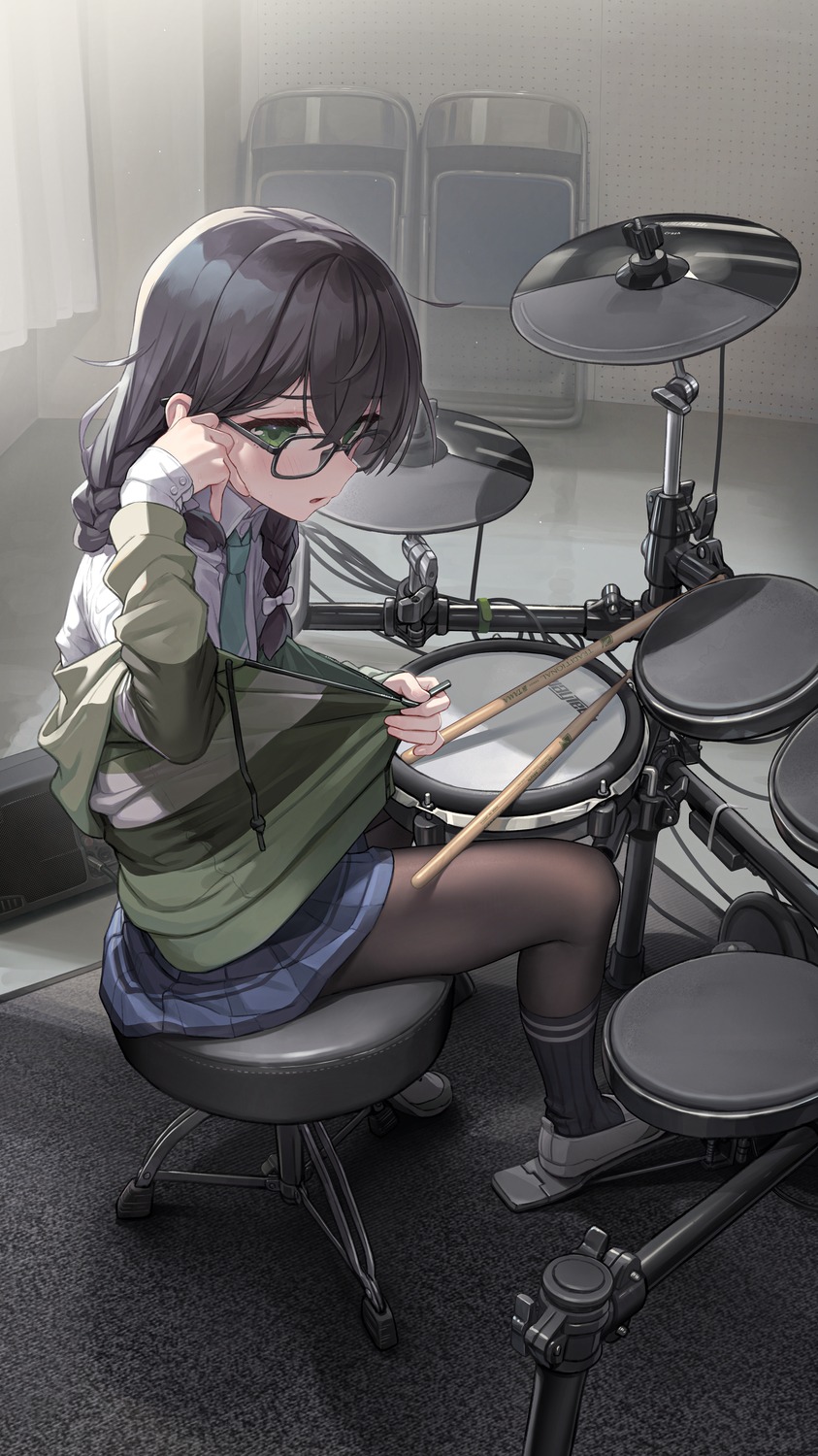 kurobuta_gekkan megane pantyhose seifuku synthesizer_v