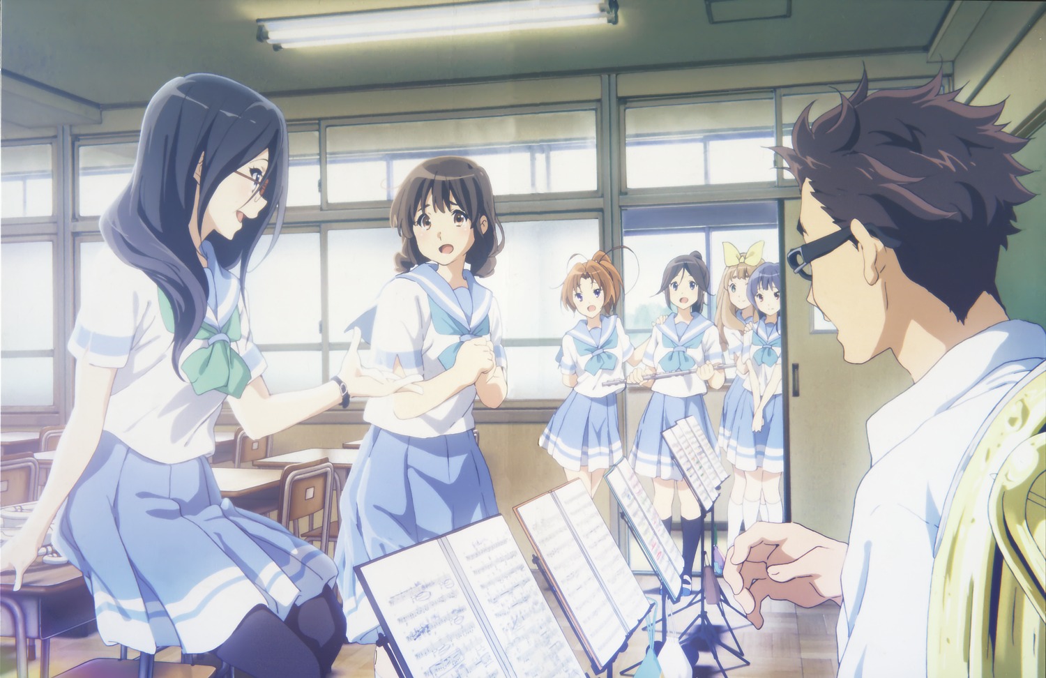 hibike!_euphonium kasaki_nozomi megane nakagawa_natsuki pantyhose seifuku tanaka_asuka yoroizuka_mizore yoshikawa_yuuko