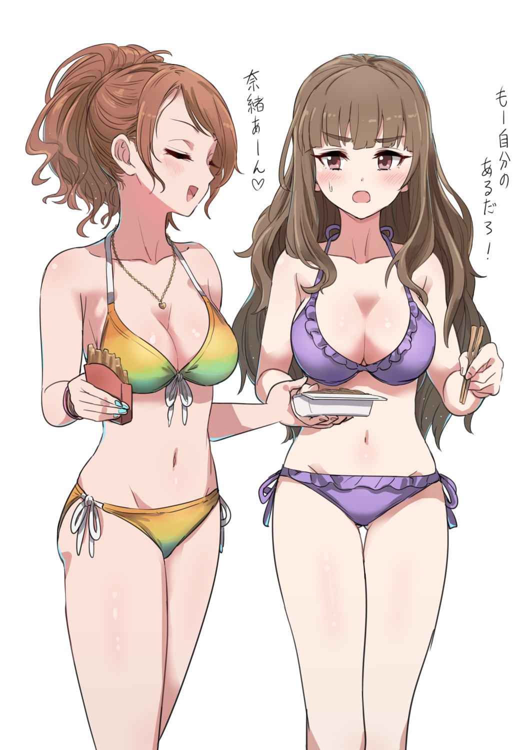 bikini houjou_karen kamiya_nao pizzasi swimsuits the_idolm@ster the_idolm@ster_cinderella_girls