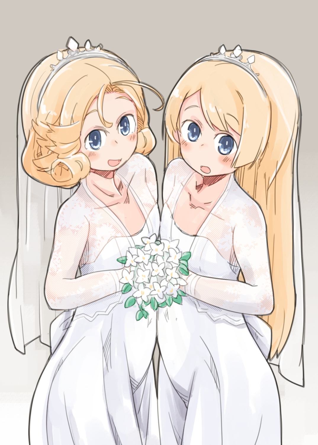 dress enjaku_izuku janus_(kancolle) jervis_(kancolle) kantai_collection see_through wedding_dress yuri