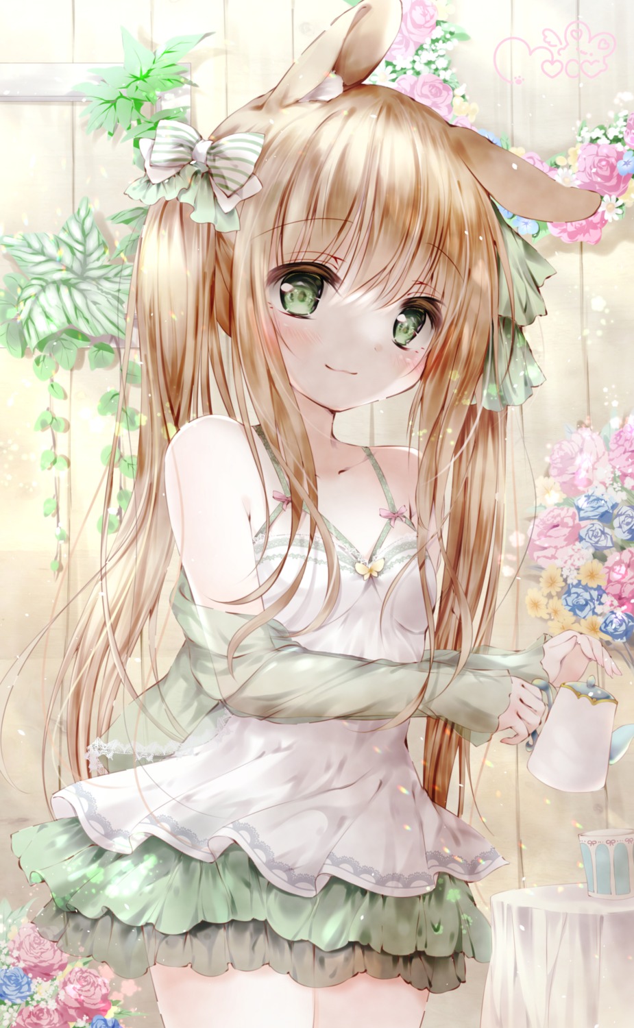 animal_ears bunny_ears dress moco_ofuton see_through