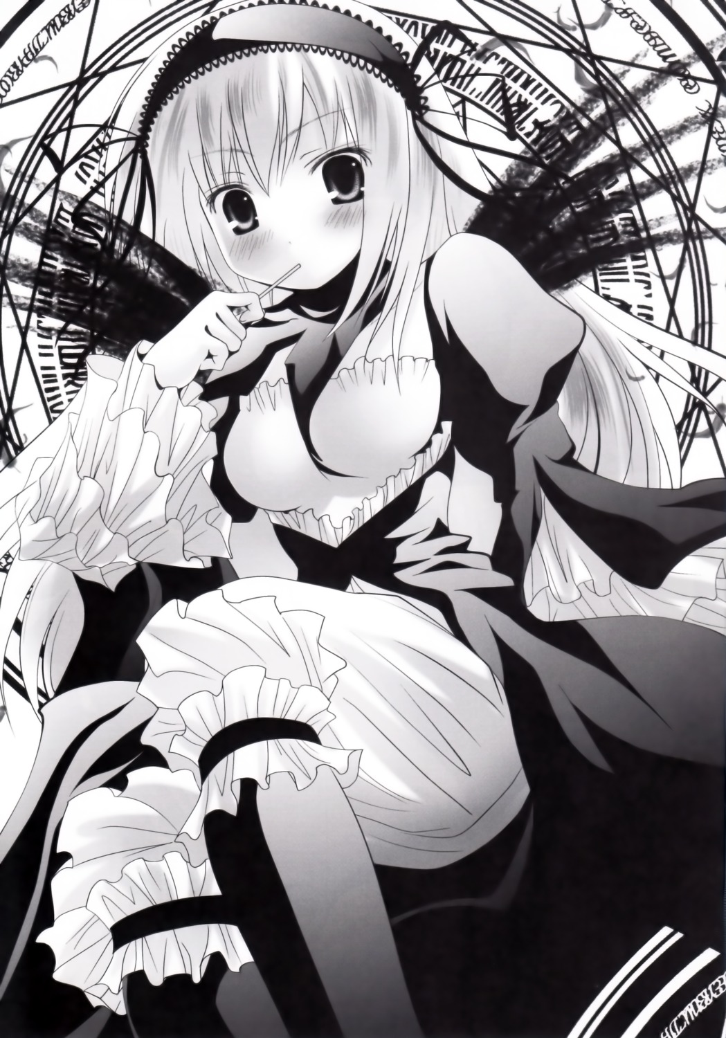 kaitsuushin monochrome namamo_nanase rozen_maiden suigintou