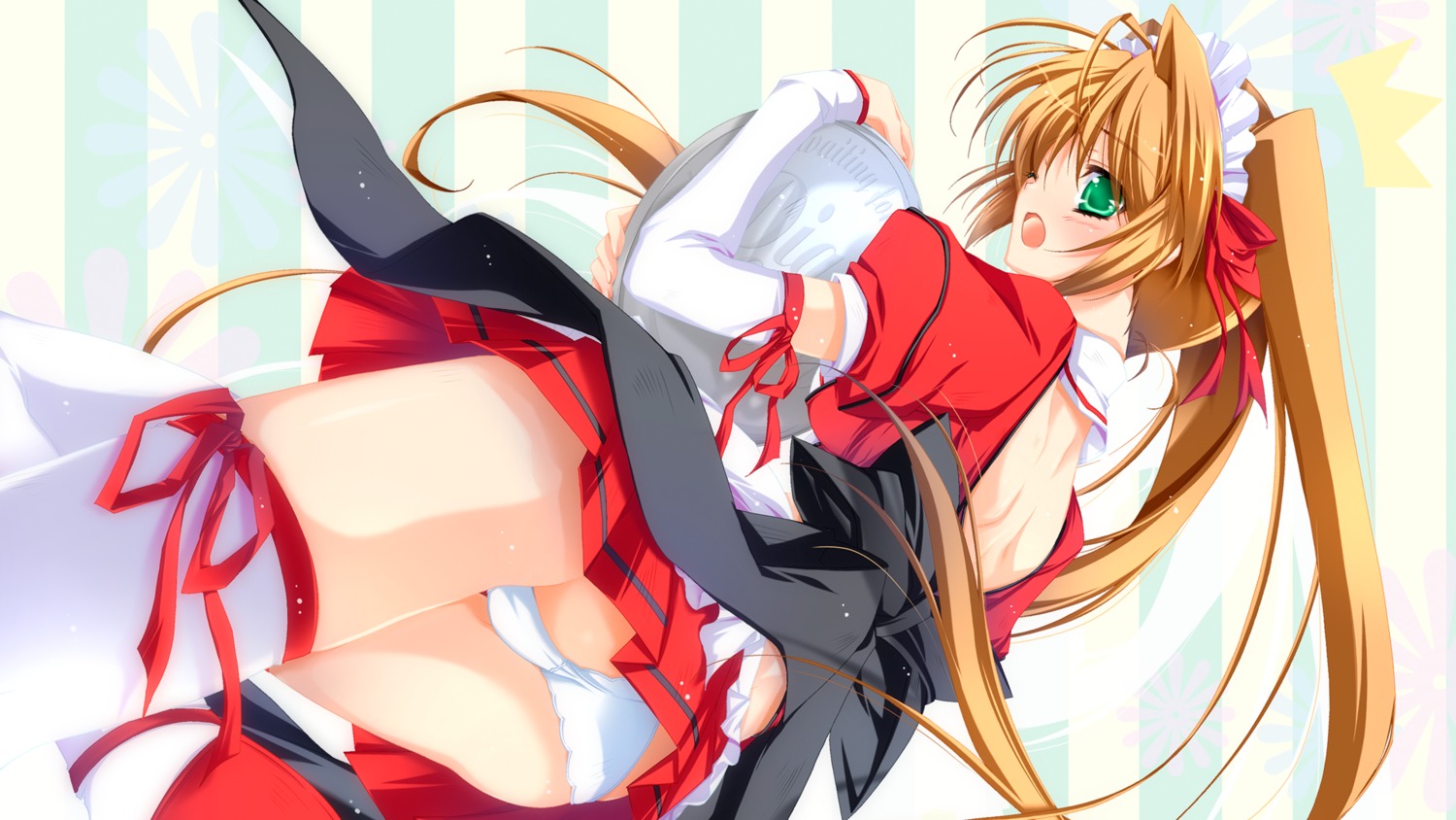 ass kamishiro_midorimaru pantsu pia_carrot pia_carrot_4 takigawa_yuna thighhighs waitress wallpaper