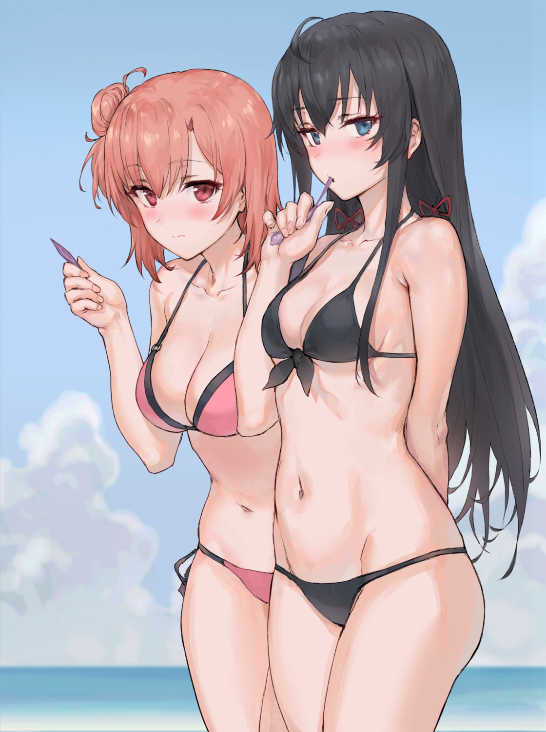 bikini haoni swimsuits yahari_ore_no_seishun_lovecome_wa_machigatteiru. yuigahama_yui yukinoshita_yukino