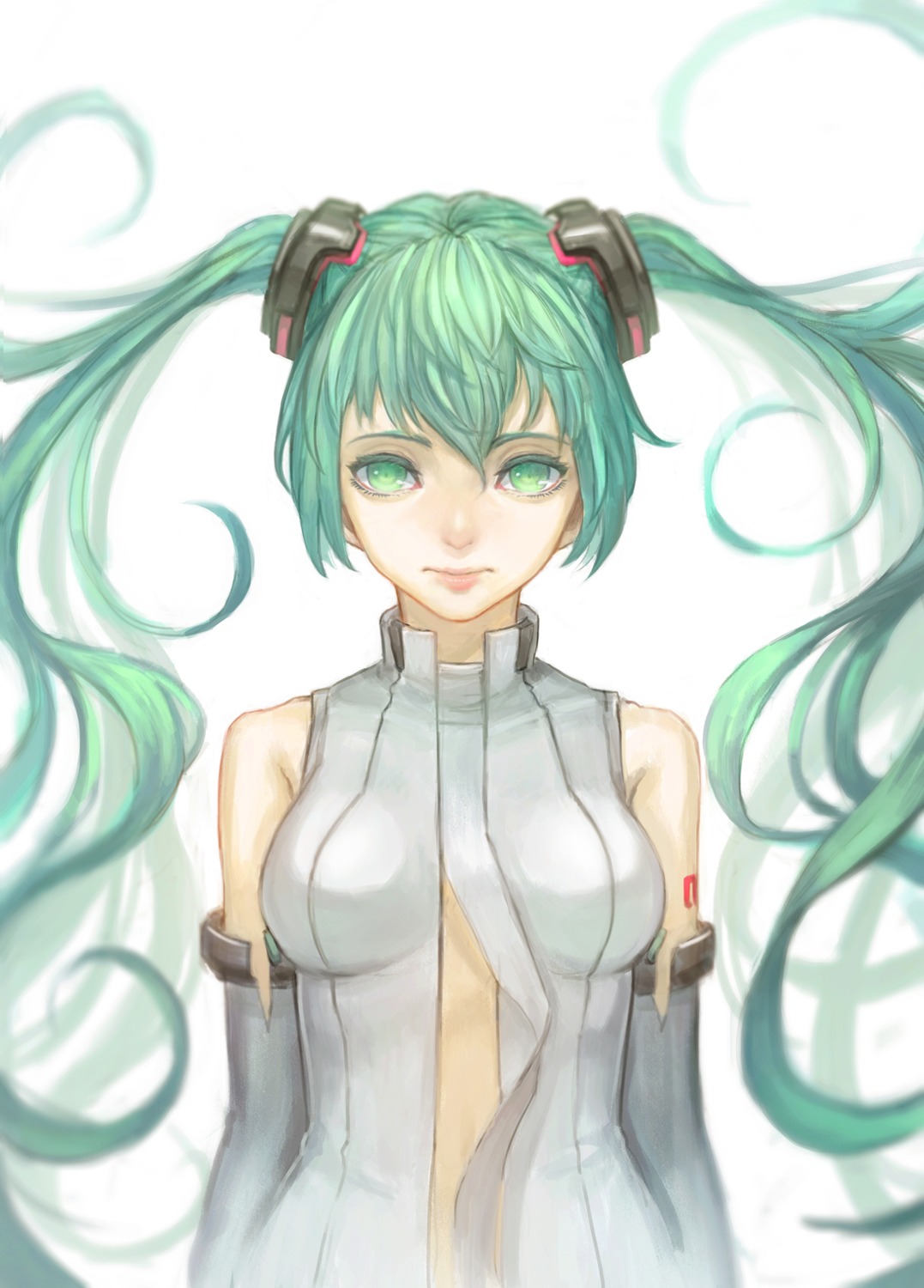 bryanth hatsune_miku miku_append open_shirt tattoo vocaloid vocaloid_append